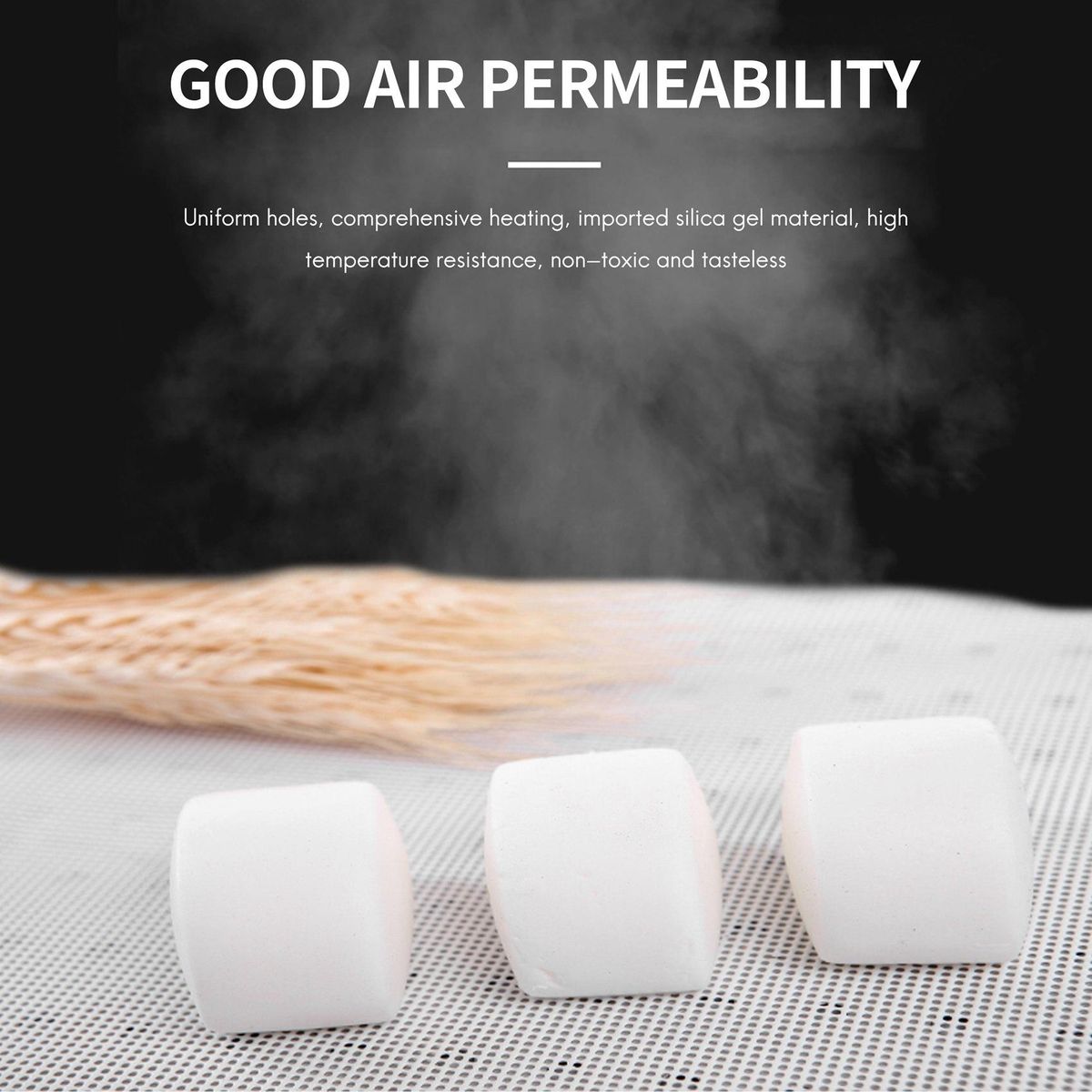 10PCS Non Stick Silicone Dehydrator Sheets 14 X 14 Inch Bread Silicone Screen Mesh Mat for Fruit Dryer Dumpling
