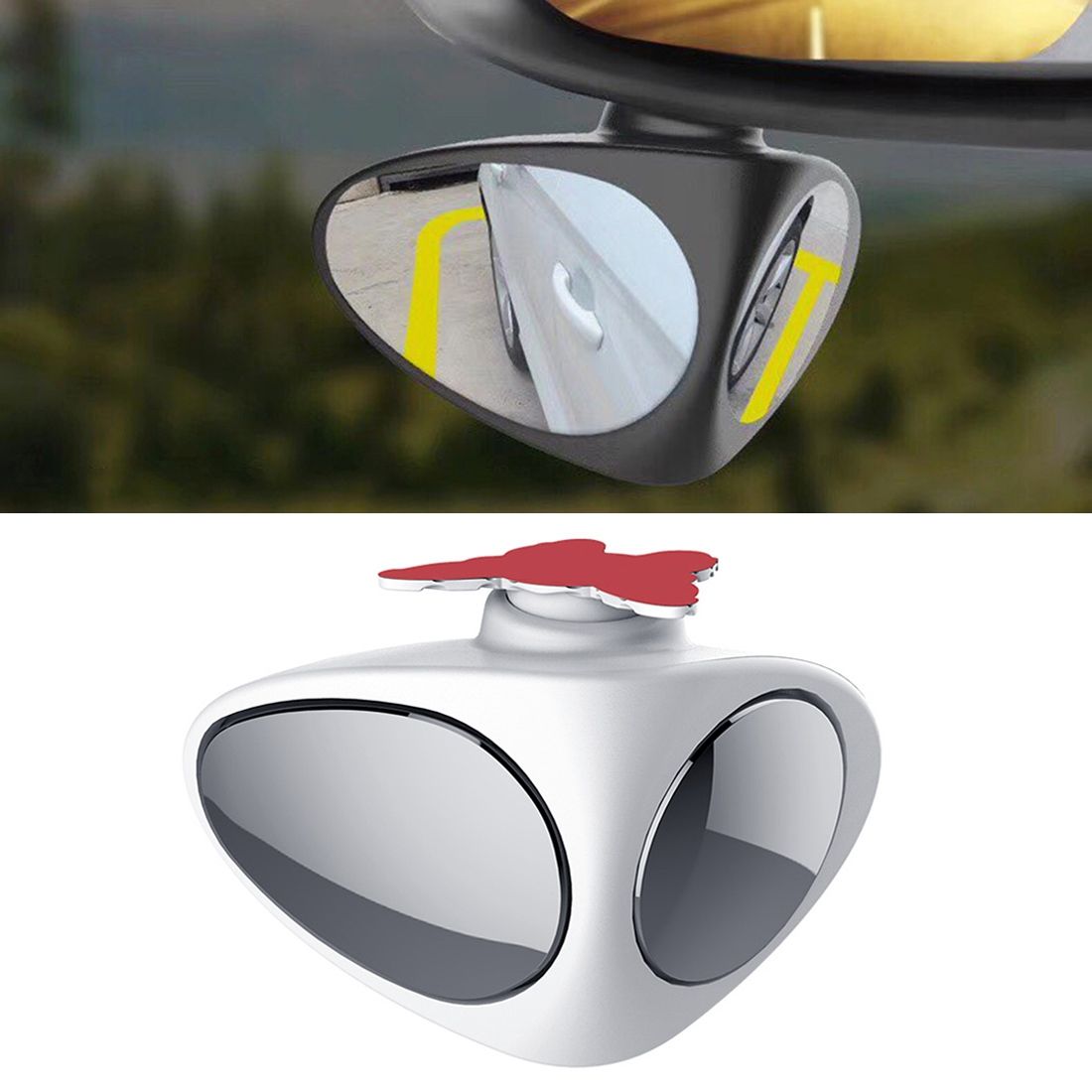 3R-051 360 Degrees Rotatable Left Blind Spot Sideistant Mirror For Auto Car