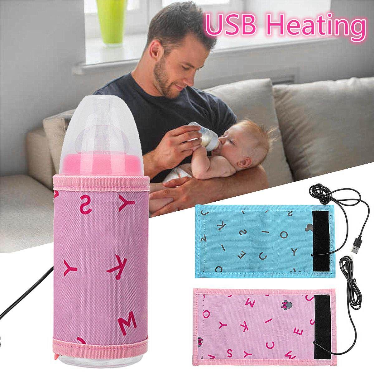 USB Constant Temperature Heating And Insulating Milk Bottle Cover Blue