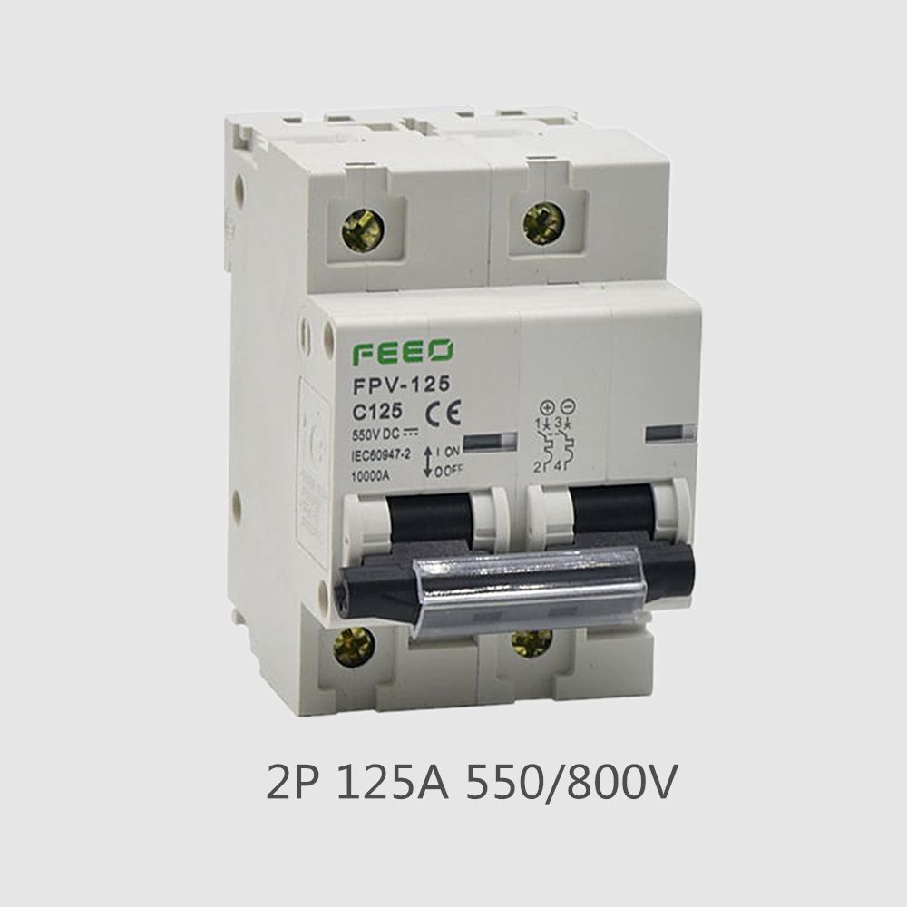 800V PV 550V 2P DC Solar CE System Breaker 125A Circuit DC