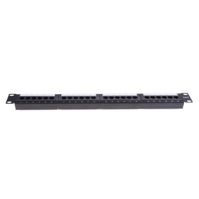 24 Port CAT 6 Network Patch Panel T568A T568B Ethernet RJ45 Rackmount