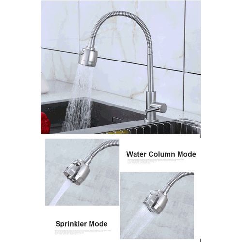 Kitchen Faucet Flexible Wall Sink Tap 304 Stainless Steel