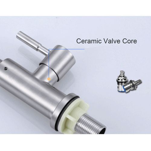Kitchen Faucet Flexible Wall Sink Tap 304 Stainless Steel
