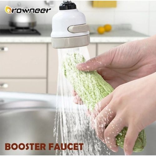 360 Degree Rotation Faucet Booster Shower Head Tap - 2pcs