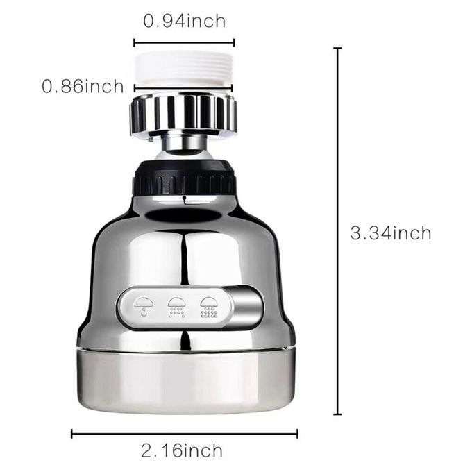 Universal 360° Rotating Faucet Movable Tap 3-mode Spray