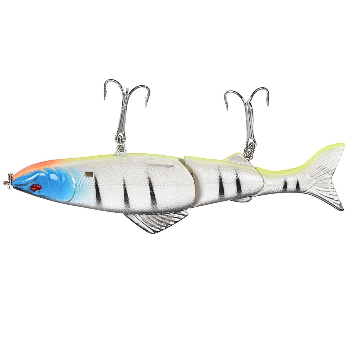 HENG JIA 13cm Multi-joint swim fishing temptation Crank bait fake bait fishing hook Blue head gray body