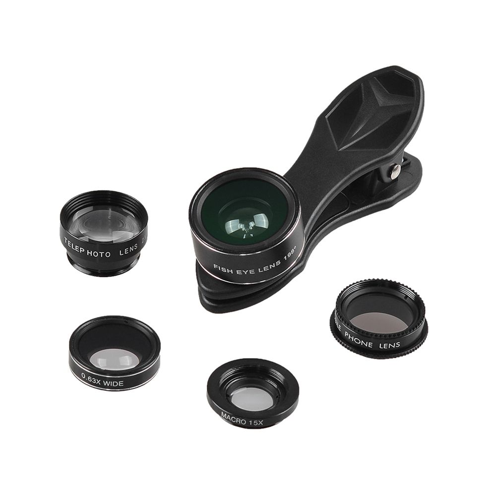 APL-DG5H 5 In 1 Cellphone Lens Kit 198° Fisheye Lens