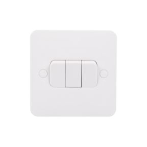 Lisse - Plate Switch - 3 Gang 2 Way - 10AX White