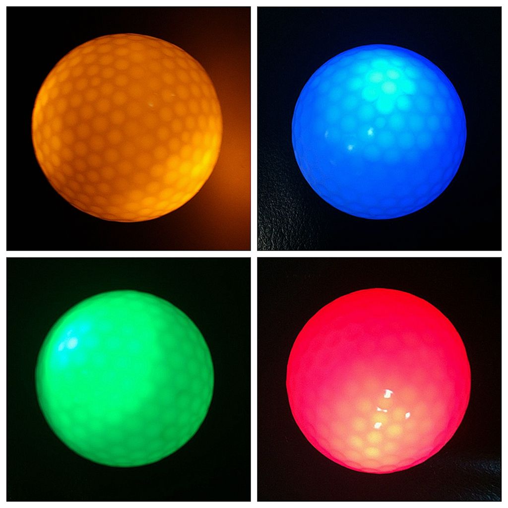 4 Pieces Night Golf Sports Led Light Up Golf Balls Double
