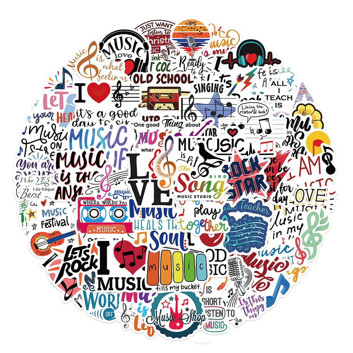 50PcsSet Graffiti Stickers Water Cup Skateboard Decorative G