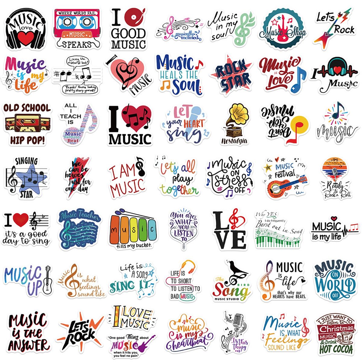 50PcsSet Graffiti Stickers Water Cup Skateboard Decorative G