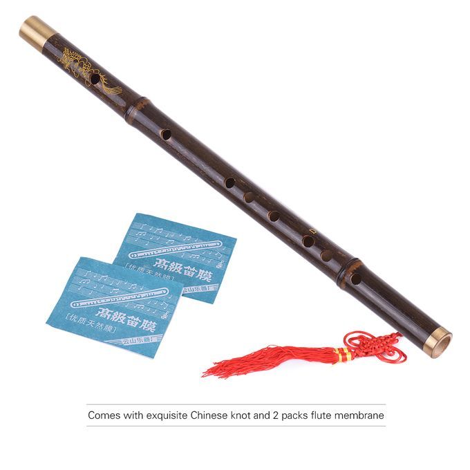 Professional Black Bamboo Dizi Flute Traditional Handmade