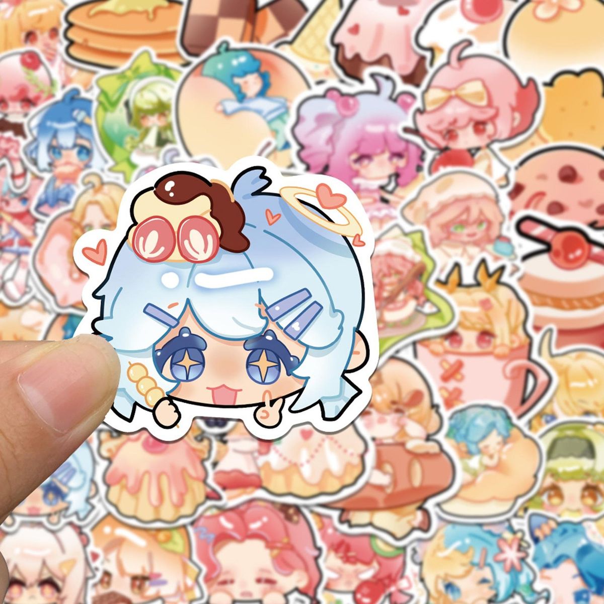 40Pcs Anime Stickers Scrapbook Laptop Phone Car Cartoon Stickers Light Yellow