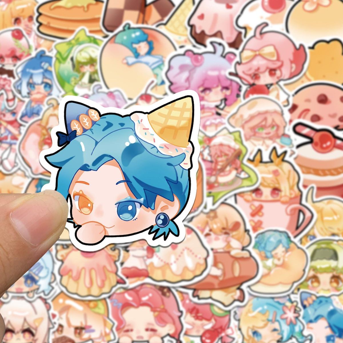 40Pcs Anime Stickers Scrapbook Laptop Phone Car Cartoon Stickers Light Yellow