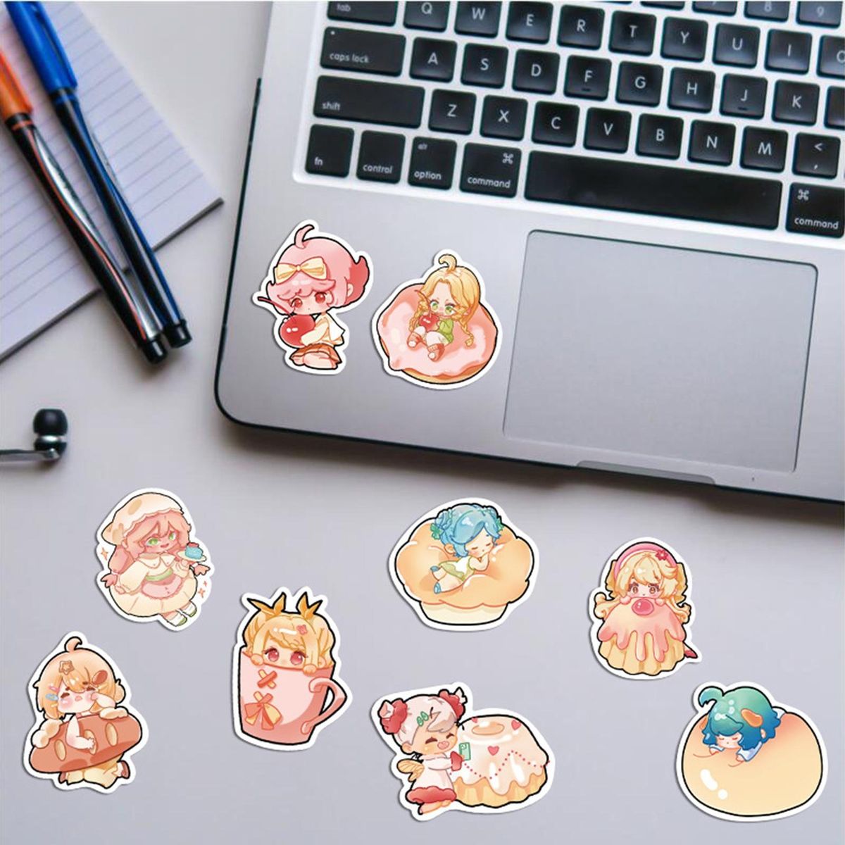 40Pcs Anime Stickers Scrapbook Laptop Phone Car Cartoon Stickers Light Yellow