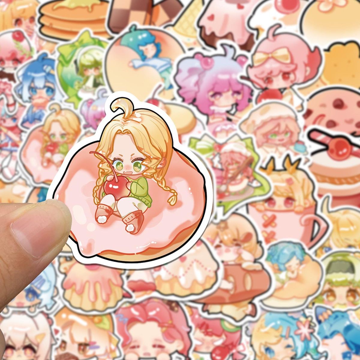 40Pcs Anime Stickers Scrapbook Laptop Phone Car Cartoon Stickers Light Yellow