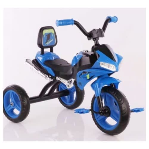 Kids Tricycle With Lights - Blue
