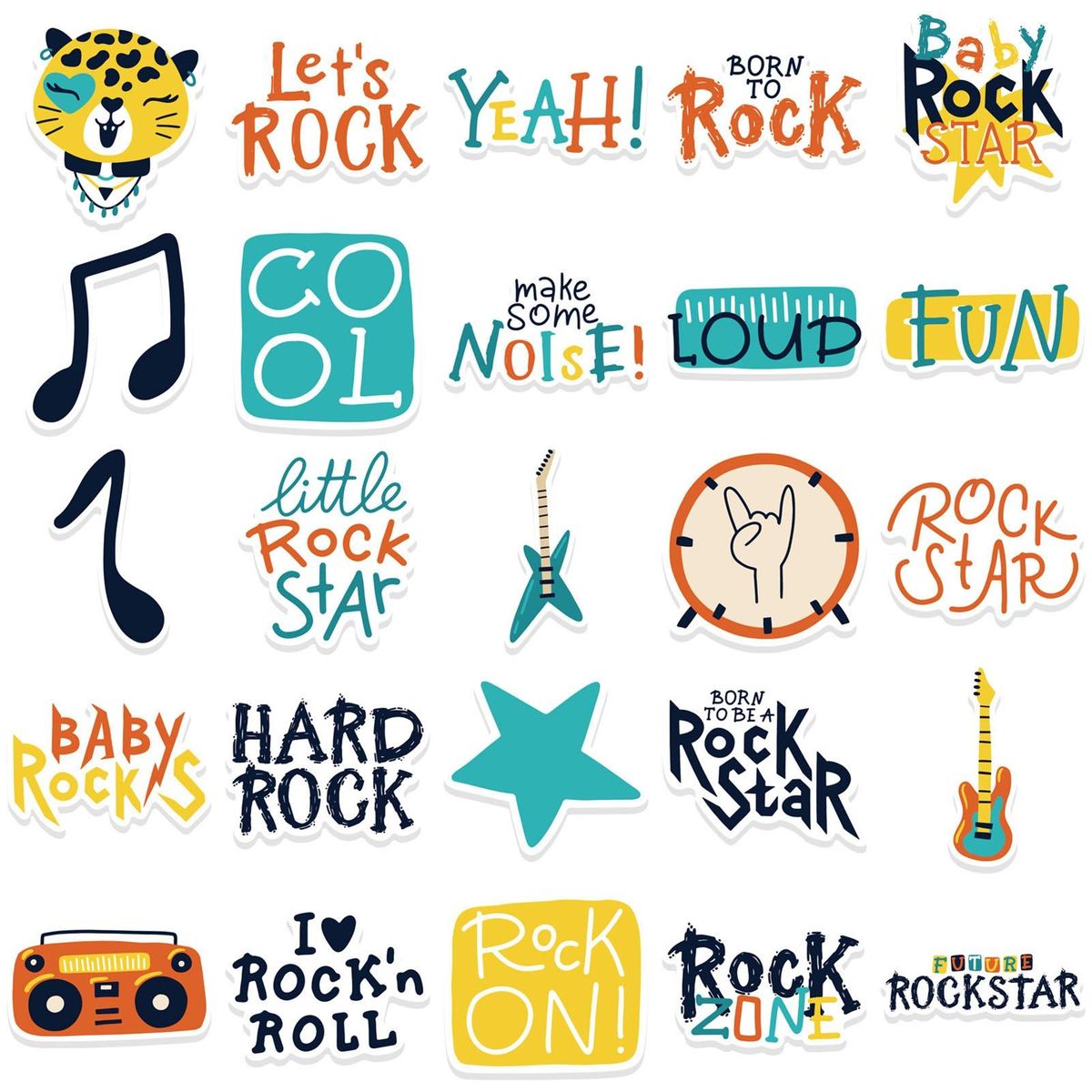 52Pcs Cartoon Stickers Cartoon Graffiti Decals Laptop Suitcase Skateboard Stickers