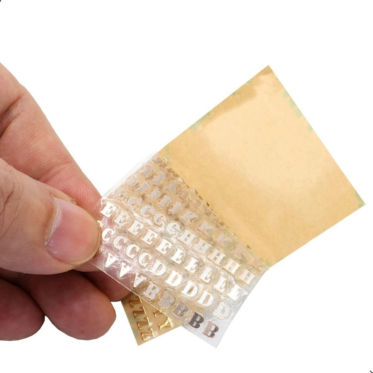 6 Sheets Small 0.12 Inch Alphabet Number Stickers Glitter