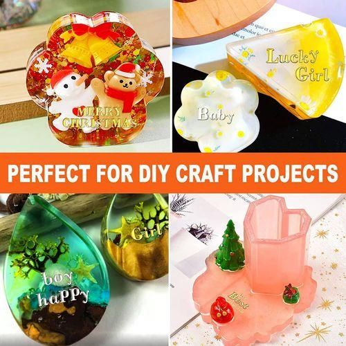 12 Sheets Letter Resin Stickers, Small Alphabet