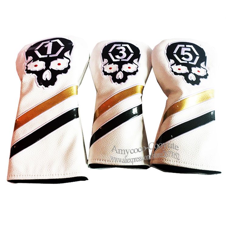 Golf Driver Head Cover High Quality Skull Wood Golf Skull