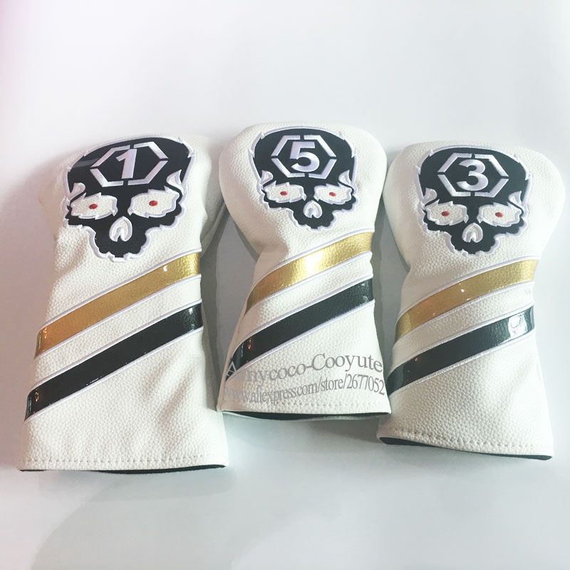 Golf Driver Head Cover High Quality Skull Wood Golf Skull