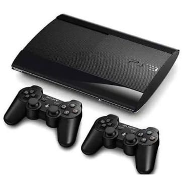2 PS3 Super Slim -500 GB With 20 Bonus Games  + 2 Controller