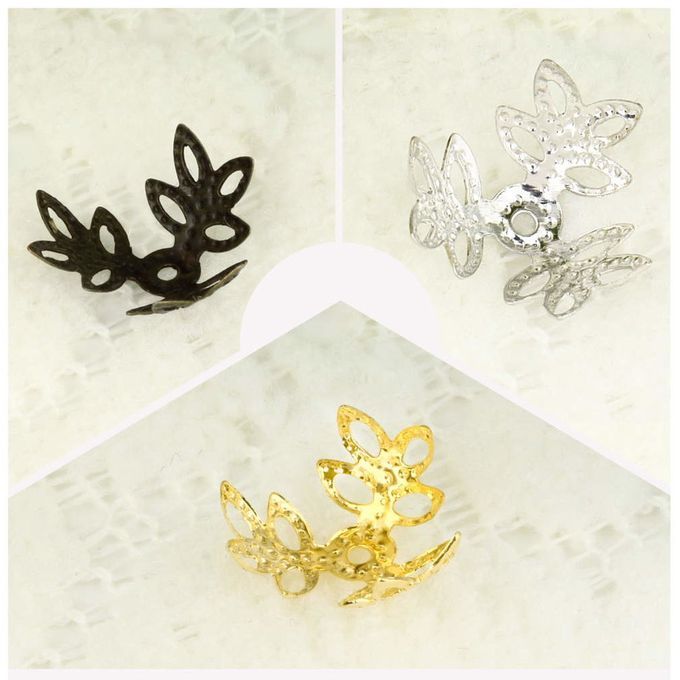 14mm   Em Ed Bottom Bra Ket Leaf For Adorning DIY Bead Jewelry  Raft-si Er