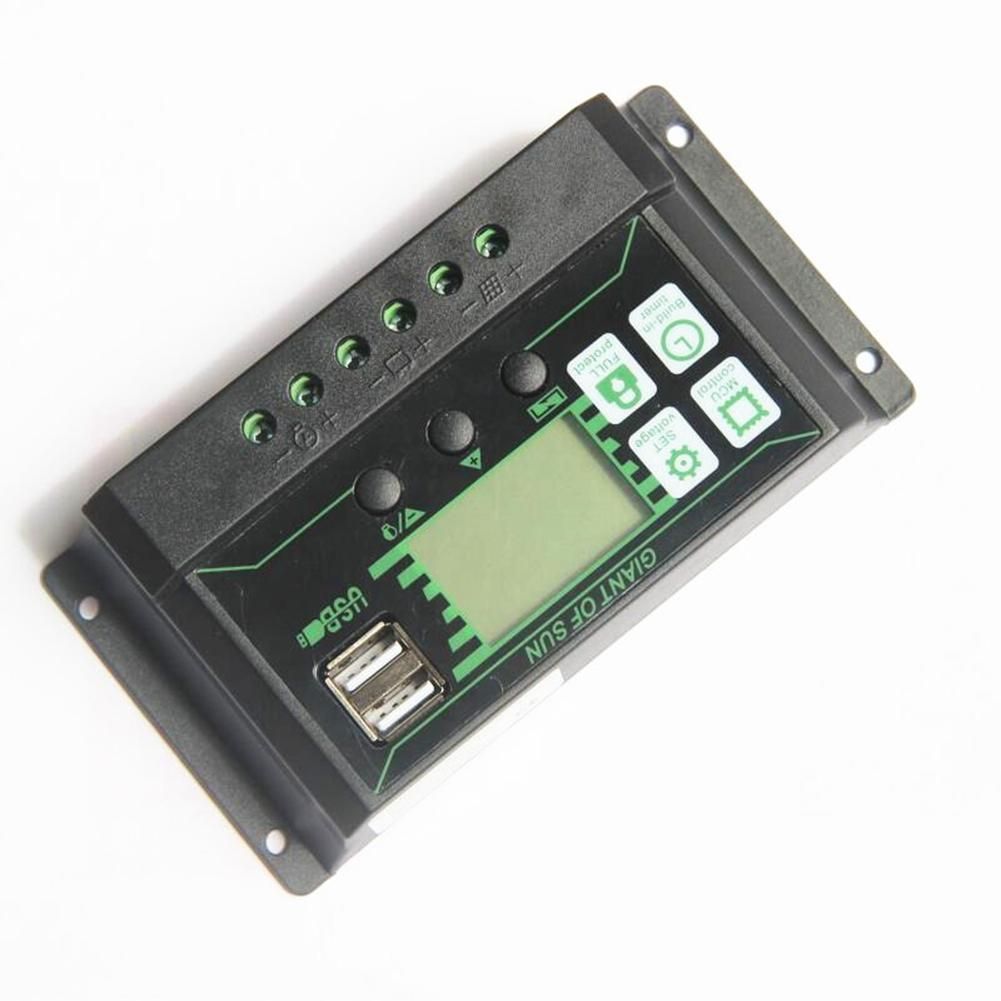 30A 12V 24V Solar Charge Controller PWM Battery Charger PV Regulator for Lead Acid Battery - Lithium Batteries