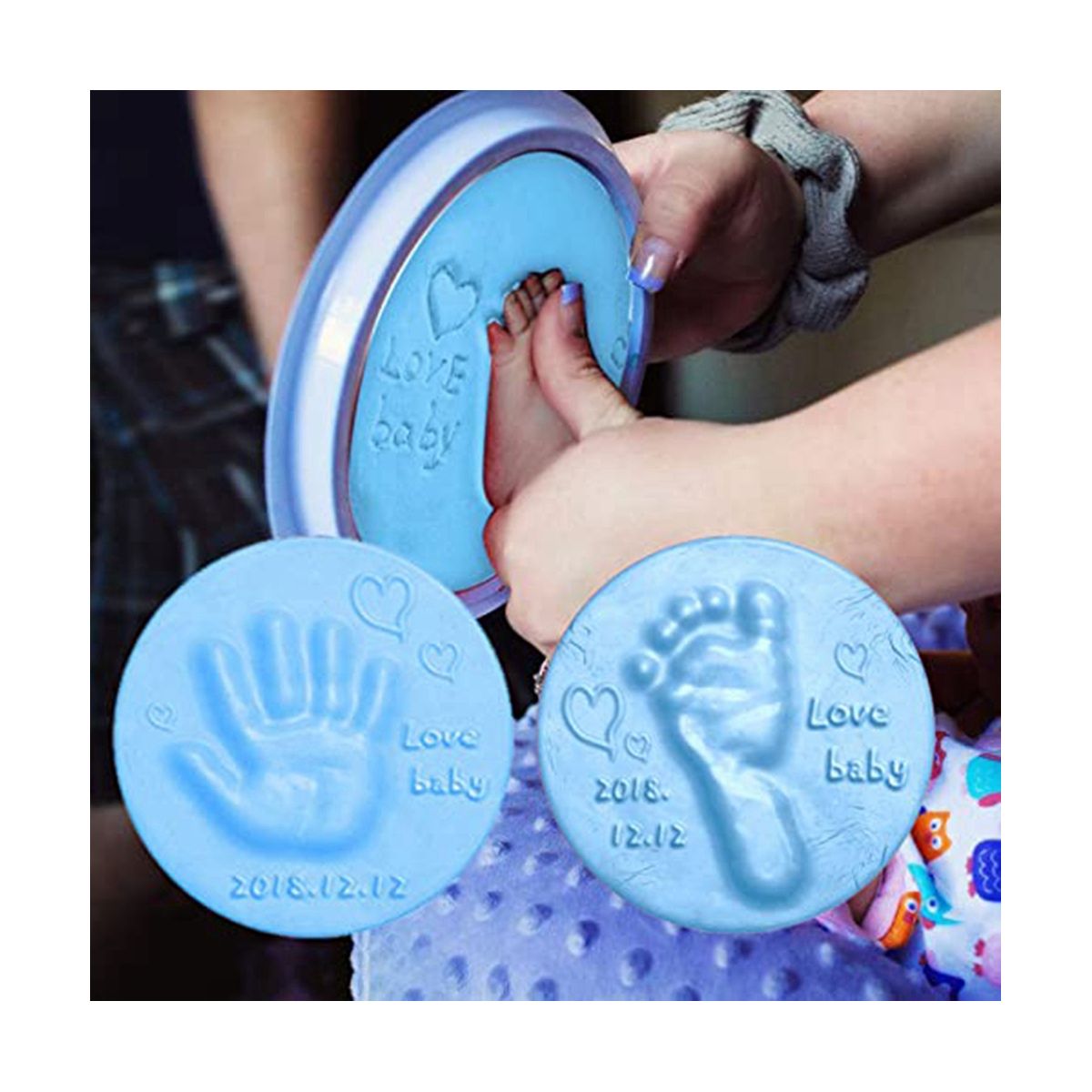 Clay Baby Hand and , Baby Keepsake Hands Casting,Plaster