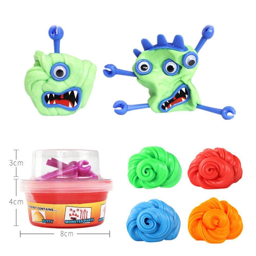 60g Magic Plasticine Candy Butter Mud Slime Playdough Reduce Toys+Tool Blue Blue