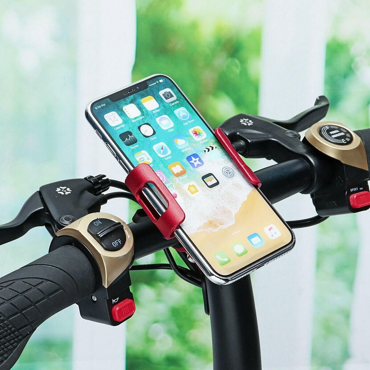 Aluminum Bicycle Phone Holder Mount Fit MTB Bike Motorcycle Handlebar for iPhone Silver