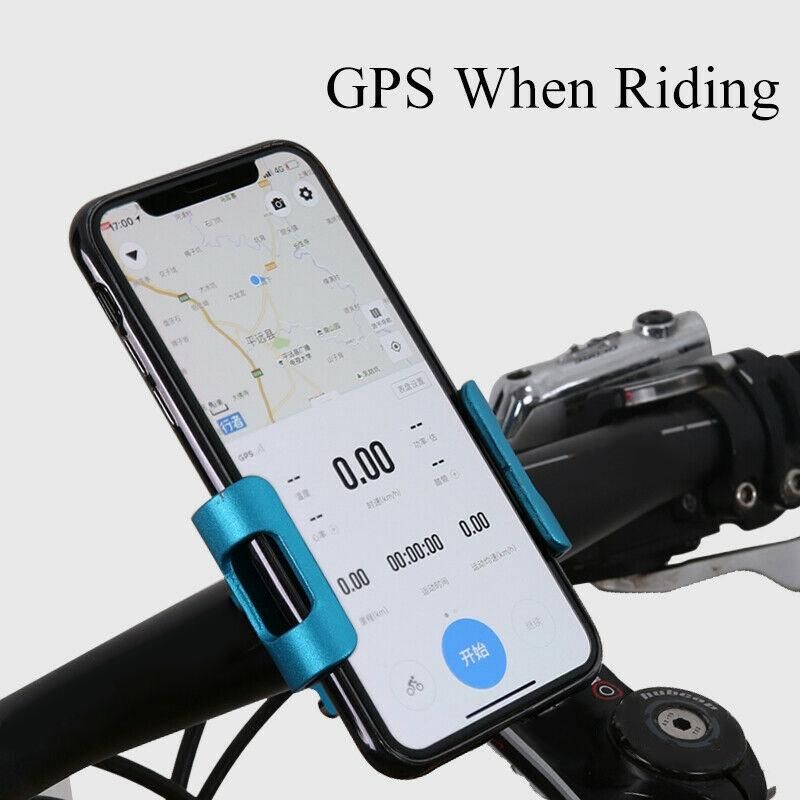 Aluminum Bicycle Phone Holder Mount Fit MTB Bike Motorcycle Handlebar for iPhone Silver