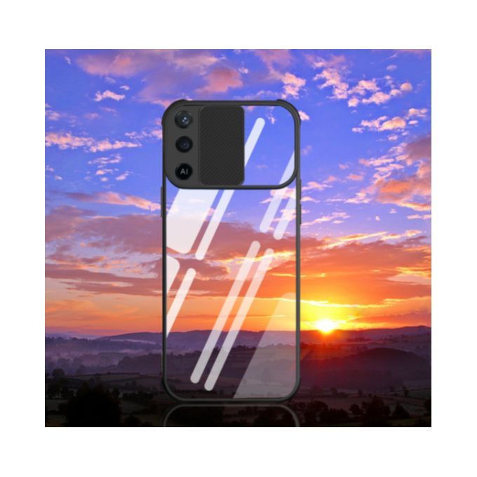 Oppo Reno 5F Case Sliding Cover Transparent Phone Case