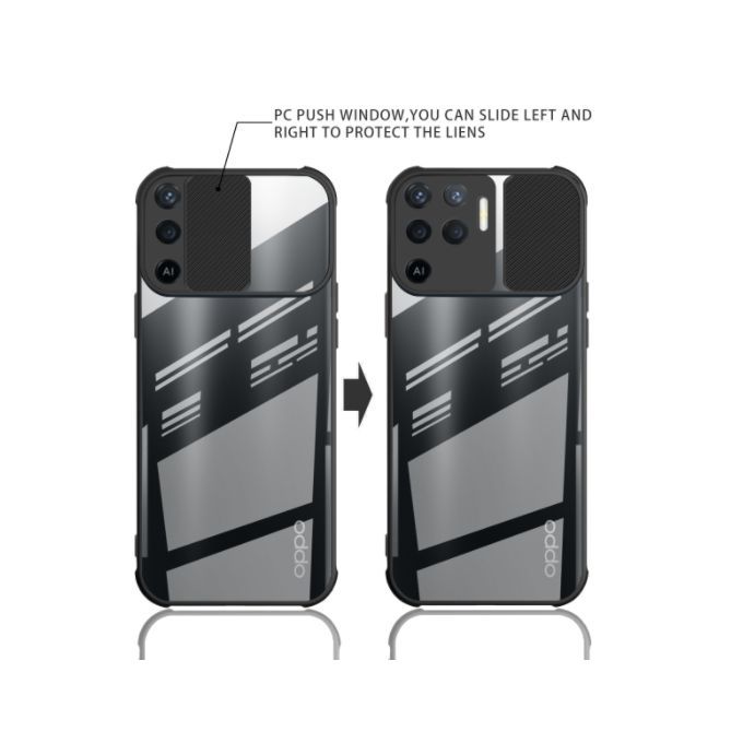 Oppo Reno 5F Case Sliding Cover Transparent Phone Case
