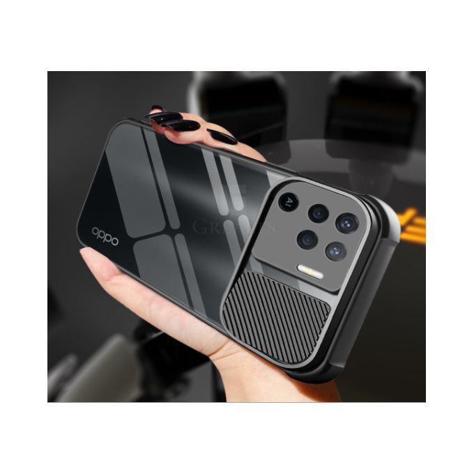 Oppo Reno 5F Case Sliding Cover Transparent Phone Case