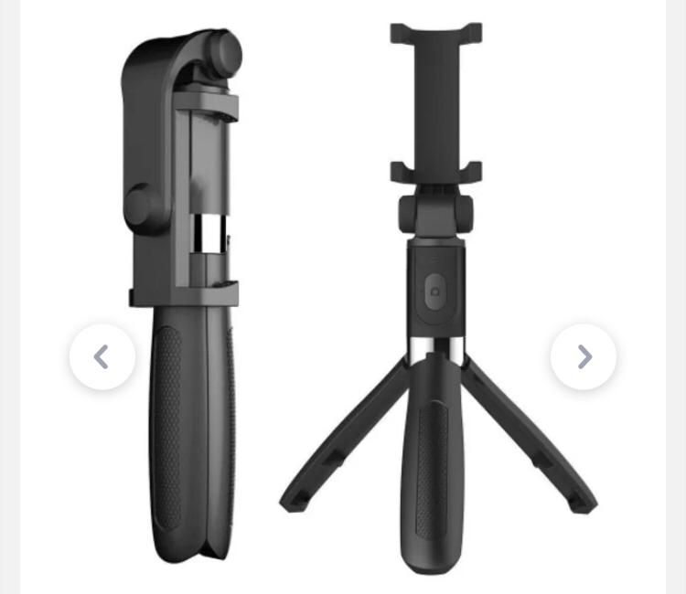 Portable Selfie Stick With Built-in Tripod Stand Bluetooth Remote Shutter Selfie Stick Tripod