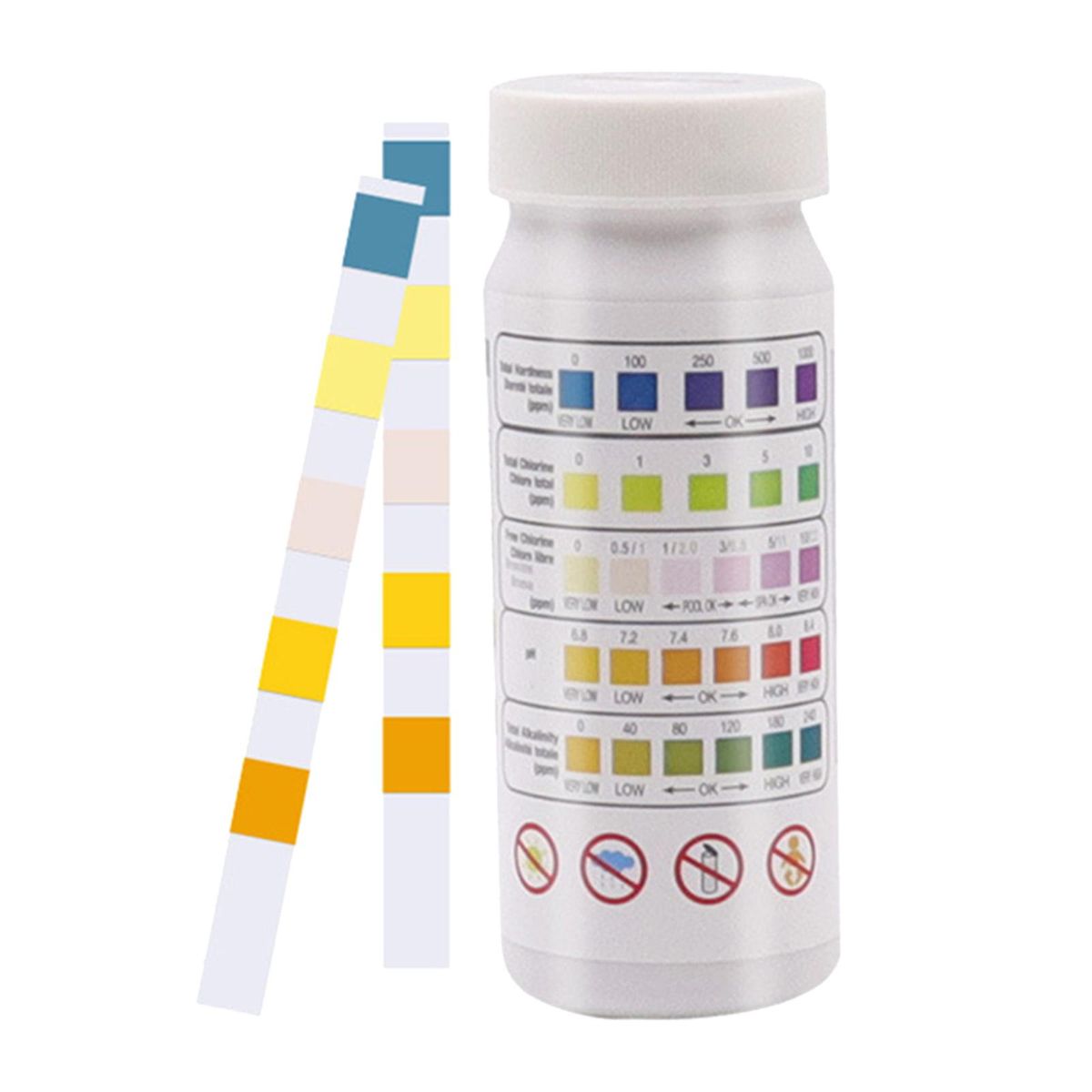 1 Bottle Pool   Test Strip Alkalinity Hardness