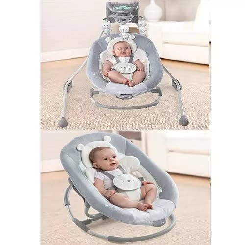 2 In 1 Lightening Cradling Baby Swing & Rocker