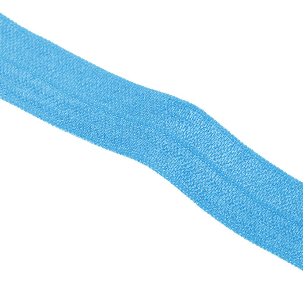 2.7M  5/8"15mm Elastic Spandex Satin Band Hair Ties Accessories Blue