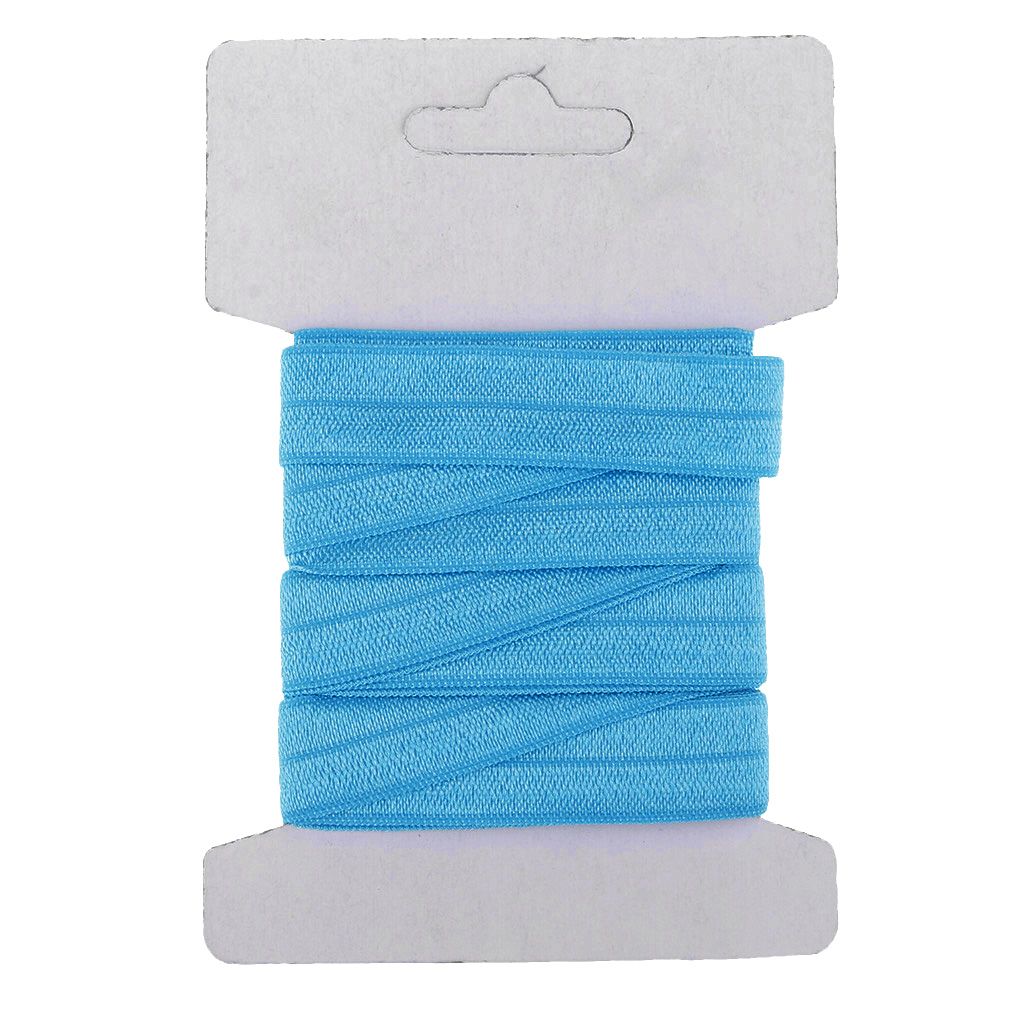 2.7M  5/8"15mm Elastic Spandex Satin Band Hair Ties Accessories Blue