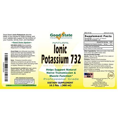 Liquid Ionic Potassium 732 16.2 Oz 480 Ml