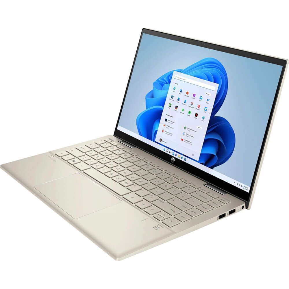 Pavilion X360 14 Core I5 256GB SSD 8GB RAM 14" TOUCHSCREEN WIN11 WARM GOLD FP Reader