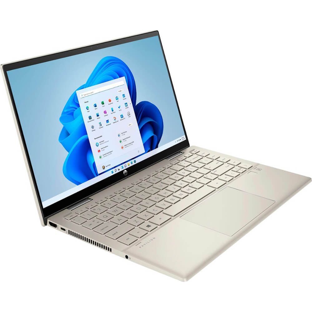Pavilion X360 14 Core I5 256GB SSD 8GB RAM 14" TOUCHSCREEN WIN11 WARM GOLD FP Reader