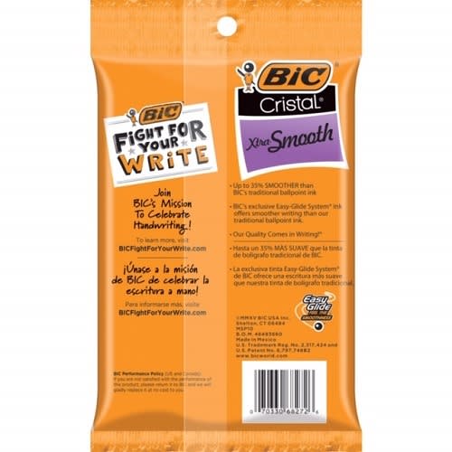 Xtra Smooth Ball Pen Biro - Medium Point 1.0mm Black - 10 Counts
