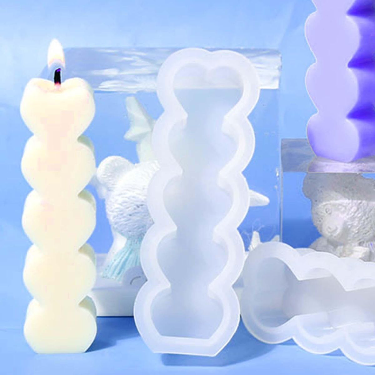 Silicone Candle   Handmade Soap Mould Epoxy Resin Casting