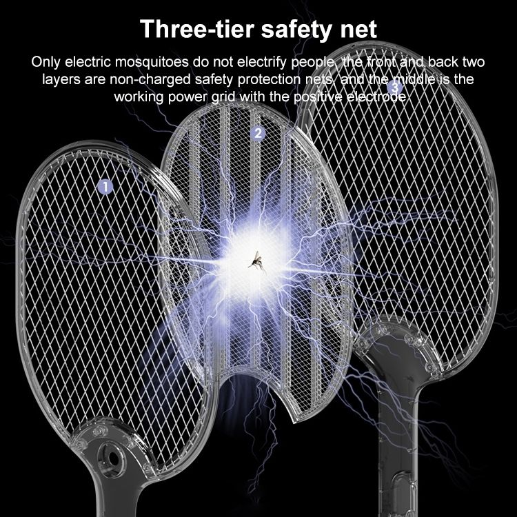 LED Mosquito Swatter, Colour: Pink (With Base)