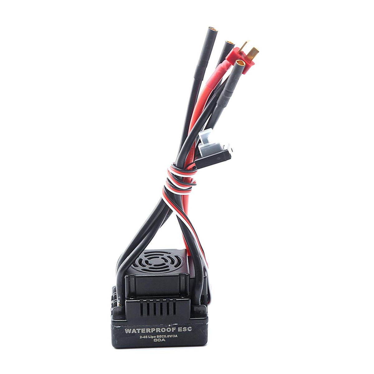 Waterproof 3660 3800KV Brushless Motor 80A  Brushless ESC Programming Card With Motor Heat Sink Cooling Fan  Combo Set for 1/8 Remote Control Car Truck