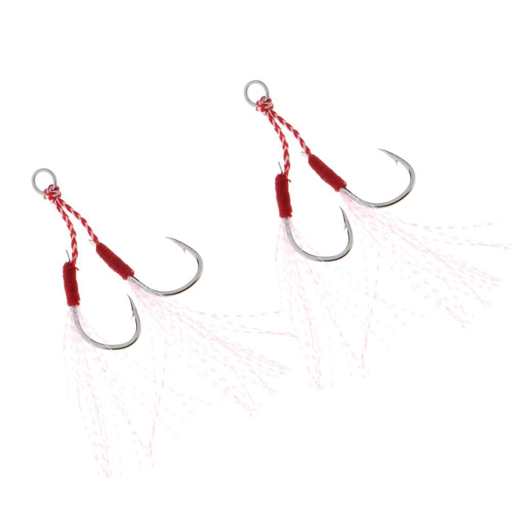 2pcs Heavy Duty Fishing Assist Hooks Sea Fishing Hooks For