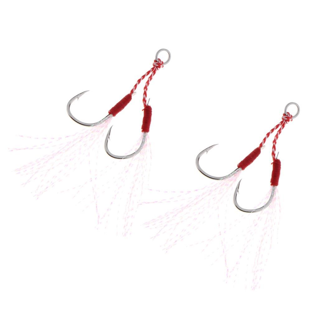 2pcs Heavy Duty Fishing Assist Hooks Sea Fishing Hooks For